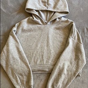 Fashion Nova Grey Crop Hoodie